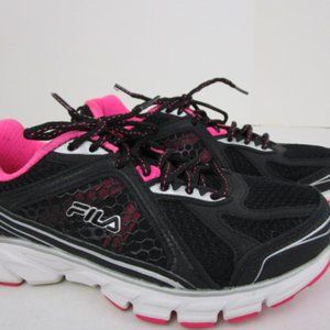 Fila Cool Max Women Tennis Shoe Size 9 Black Pink
